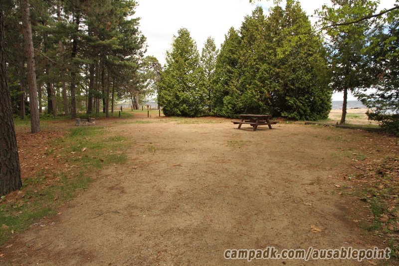 Campsite Photo of Site 8 at Ausable Point Campground, New York - Looking at Site from Part Way In