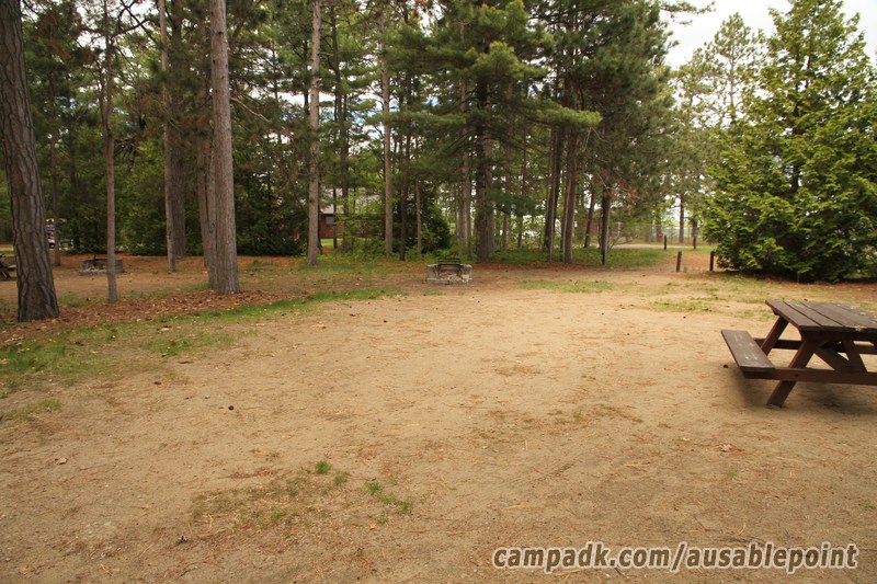 Campsite Photo of Site 8 at Ausable Point Campground, New York - Cross Site View