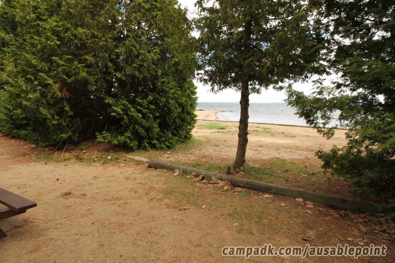 Campsite Photo of Site 8 at Ausable Point Campground, New York - Pathway Down to Water