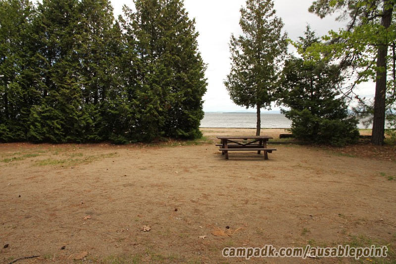 Campsite Photo of Site 8 at Ausable Point Campground, New York - Looking at Site from Part Way In