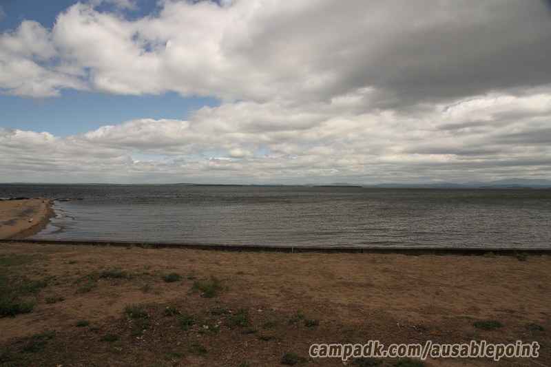 Campsite Photo of Site 8 at Ausable Point Campground, New York - Shoreline and View
