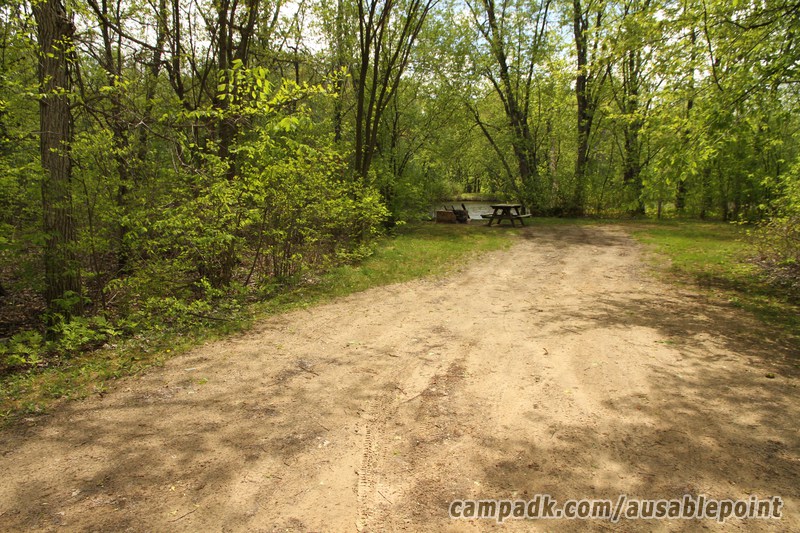 Campsite Photo of Site 99 at Ausable Point Campground, New York - Looking at Site from Road