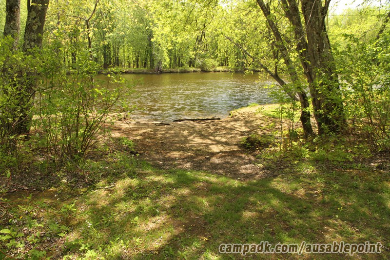 Campsite Photo of Site 99 at Ausable Point Campground, New York - Pathway Down to Water