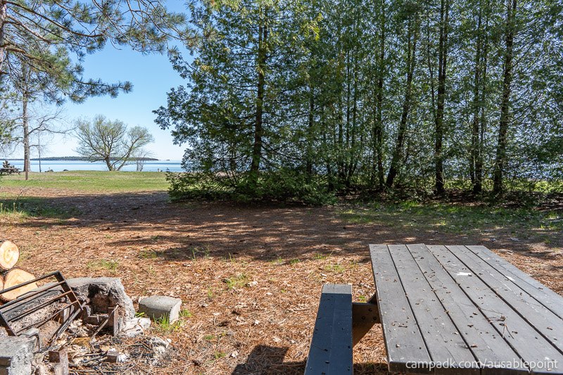 Campsite Photo of Site 8 at Ausable Point Campground, New York - Cross Site View