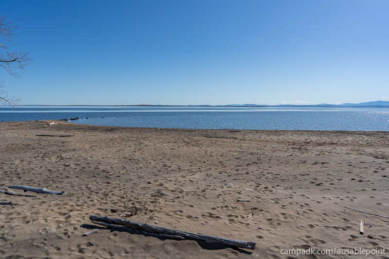 Campsite Photo of Site 8 at Ausable Point Campground, New York - View from Shoreline