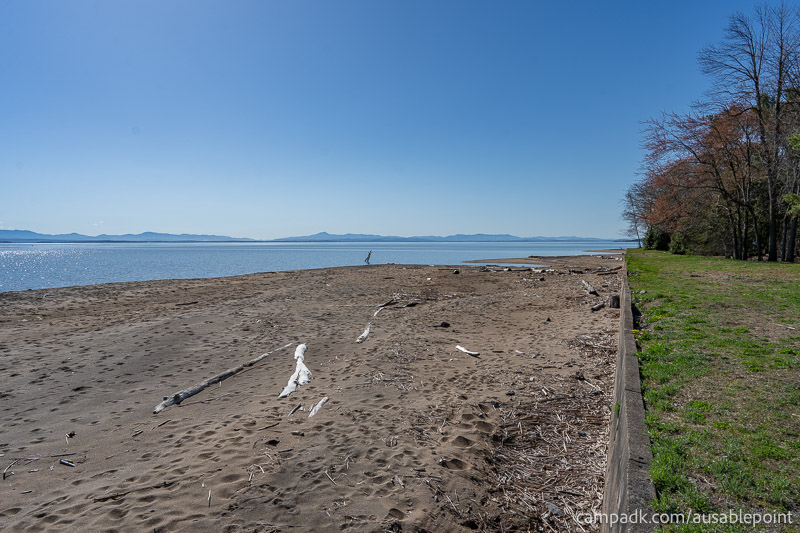 Campsite Photo of Site 8 at Ausable Point Campground, New York - View from Shoreline
