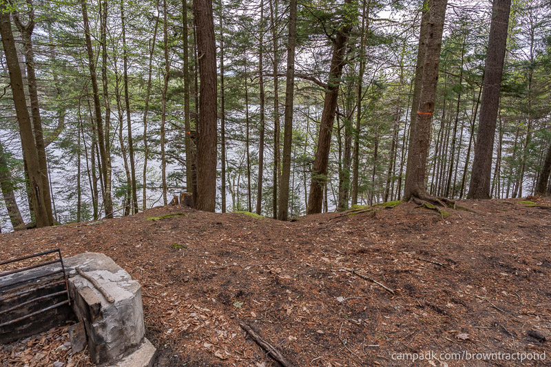 Campsite Photo of Site 12 at Brown Tract Pond Campground, New York - Pathway Down to Water