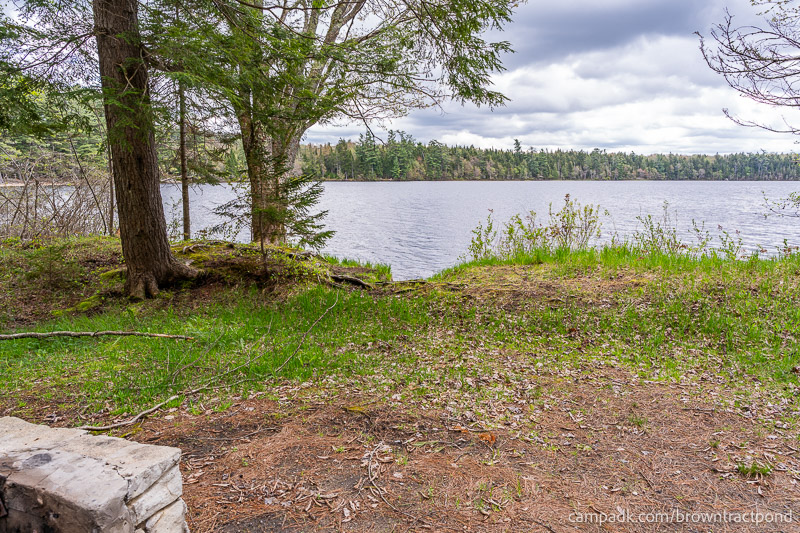 Campsite Photo of Site 43 at Brown Tract Pond Campground, New York - Pathway Down to Water