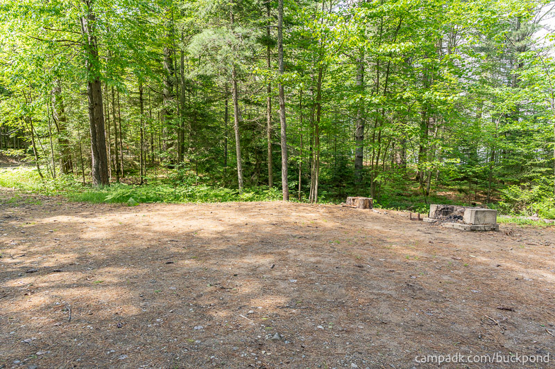 Campsite Photo of Site 7 at Buck Pond Campground, New York - Cross Site View