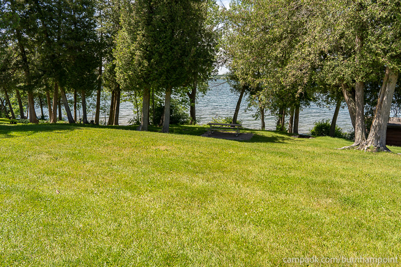 Campsite Photo of Site 47 at Burnham Point State Park, New York - Looking at Site from Road