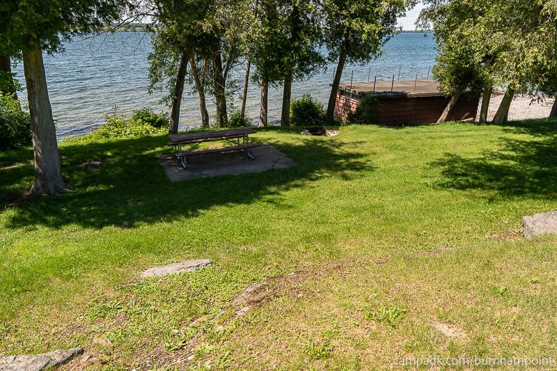 Campsite Photo of Site 47 at Burnham Point State Park, New York - Looking at Site from Part Way In