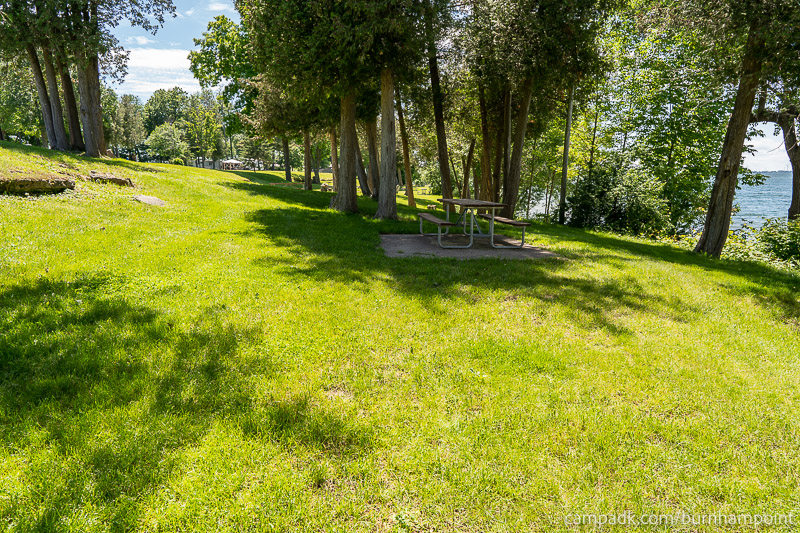 Campsite Photo of Site 47 at Burnham Point State Park, New York - Cross Site View