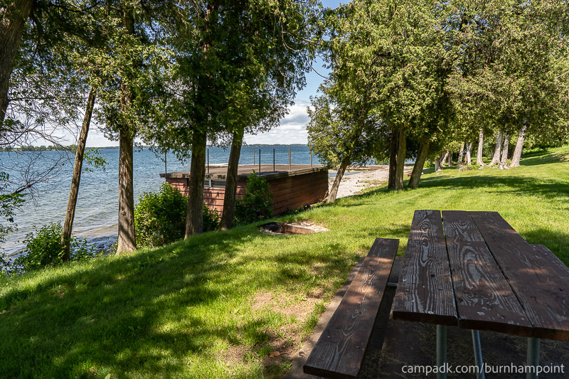 Campsite Photo of Site 47 at Burnham Point State Park, New York - Cross Site View
