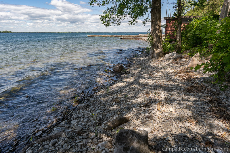 Campsite Photo of Site 47 at Burnham Point State Park, New York - Shoreline