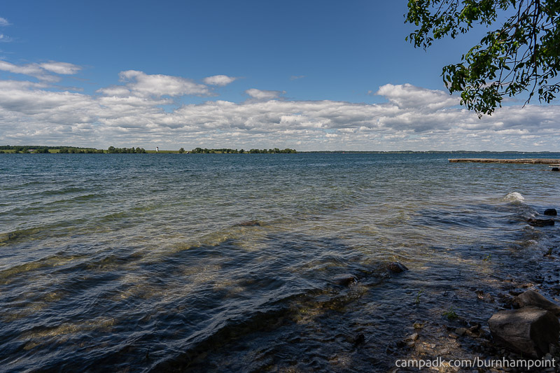 Campsite Photo of Site 47 at Burnham Point State Park, New York - View from Shoreline