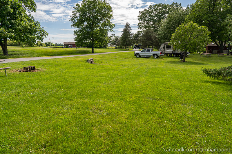 Campsite Photo of Site 8 at Burnham Point State Park, New York - Cross Site View