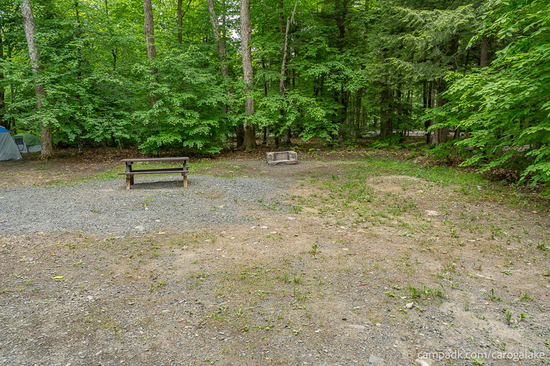 Campsite Photo of Site 2 at Caroga Lake Campground, New York - Looking at Site from Road
