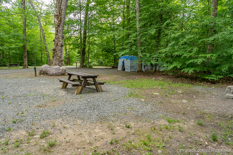 Campsite Photo of Site 2 at Caroga Lake Campground, New York - Cross Site View