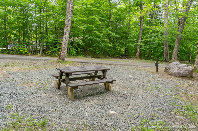Campsite Photo of Site 2 at Caroga Lake Campground, New York - Looking Back Towards Road
