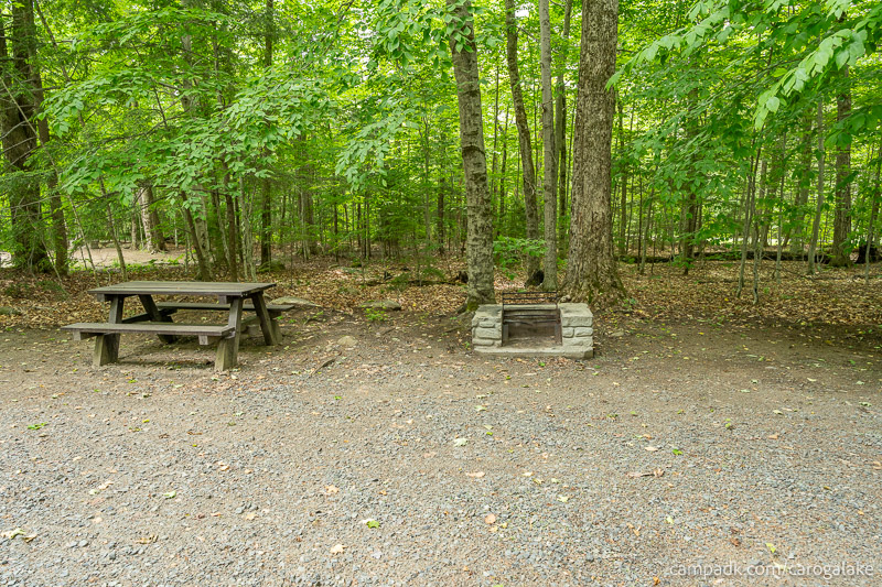 Campsite Photo of Site 13 at Caroga Lake Campground, New York - Cross Site View
