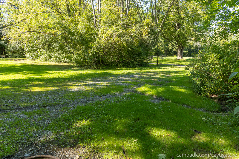 Campsite Photo of Site 712 at Cayuga Lake State Park, New York - Cross Site View
