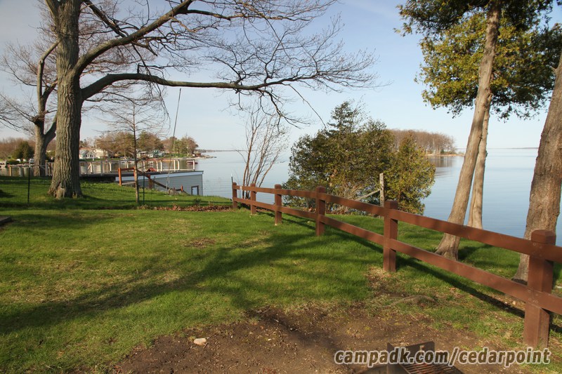 Campsite Photo of Site 4 at Cedar Point State Park, New York - Shoreline