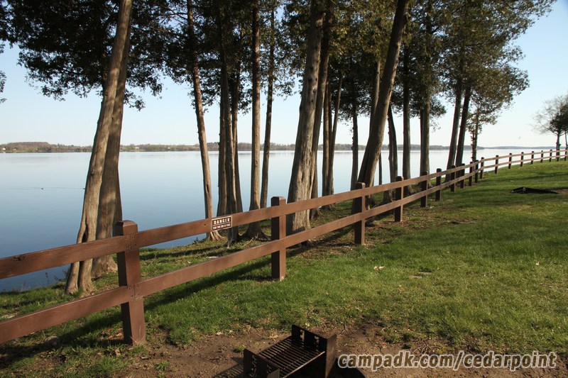 Campsite Photo of Site 4 at Cedar Point State Park, New York - Fireplace View