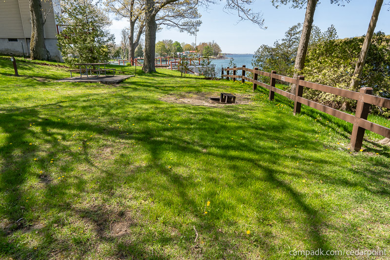 Campsite Photo of Site 4 at Cedar Point State Park, New York - Cross Site View