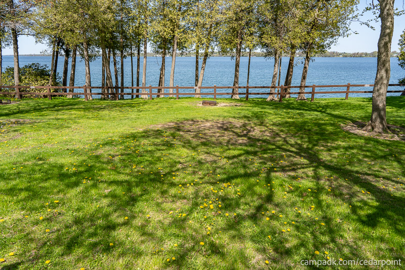 Campsite Photo of Site 4 at Cedar Point State Park, New York - Looking at Site from Part Way In
