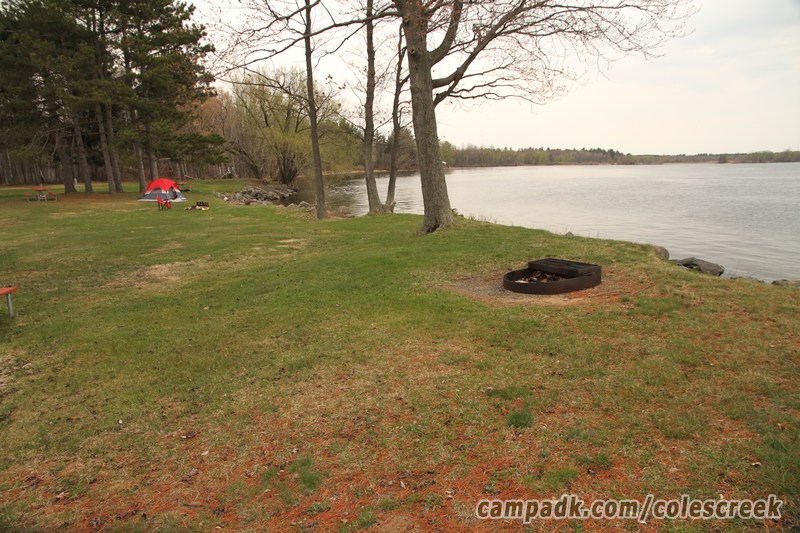 Campsite Photo of Site 83 at Coles Creek State Park, New York - Cross Site View