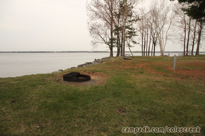 Campsite Photo of Site 83 at Coles Creek State Park, New York - Cross Site View