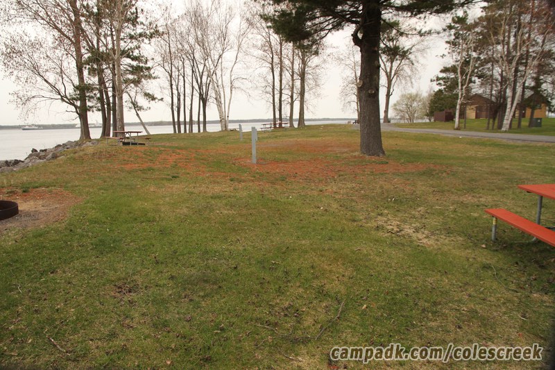 Campsite Photo of Site 83 at Coles Creek State Park, New York - Cross Site View