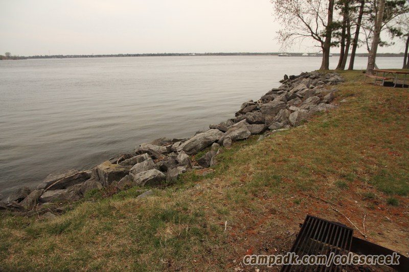 Campsite Photo of Site 83 at Coles Creek State Park, New York - Cross Site View