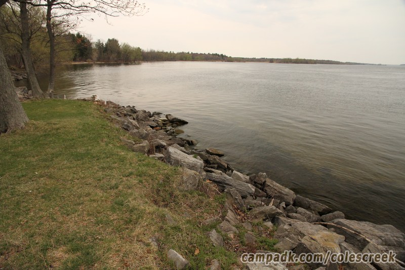 Campsite Photo of Site 83 at Coles Creek State Park, New York - Shoreline