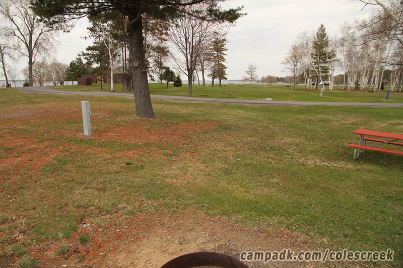 Campsite Photo of Site 83 at Coles Creek State Park, New York - Looking Back Towards Road