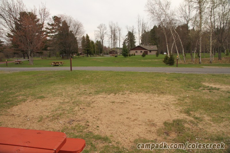 Campsite Photo of Site 203 at Coles Creek State Park, New York - Looking Back Towards Road