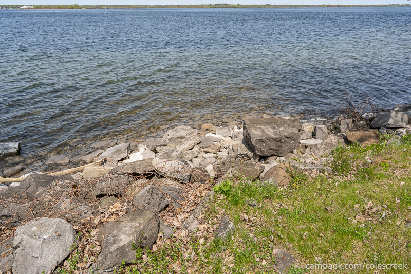 Campsite Photo of Site 203 at Coles Creek State Park, New York - Shoreline