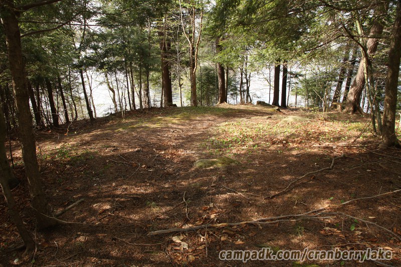 Campsite Photo of Site 14 at Cranberry Lake Campground, New York - Pathway Down to Water