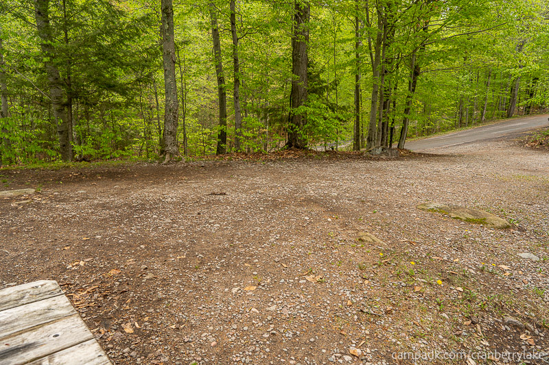 Campsite Photo of Site 14 at Cranberry Lake Campground, New York - Cross Site View