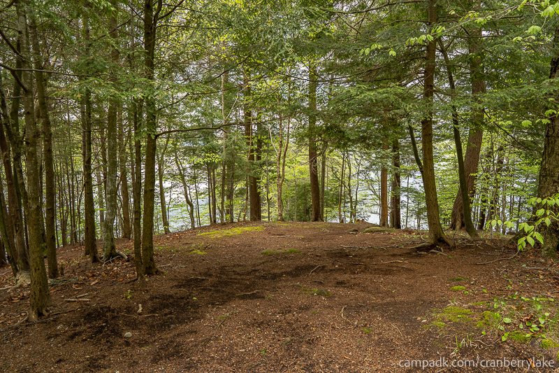 Campsite Photo of Site 14 at Cranberry Lake Campground, New York - Pathway Down to Water