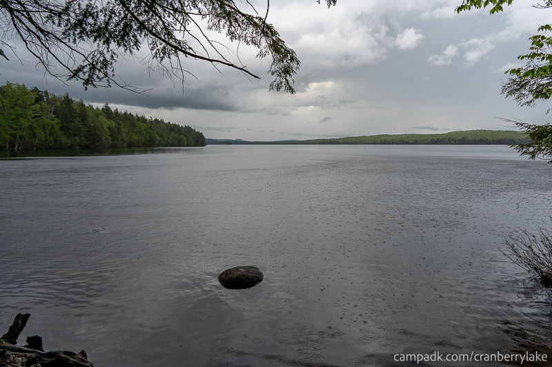 Campsite Photo of Site 45 at Cranberry Lake Campground, New York - View from Shoreline