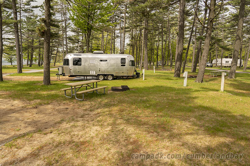 Campsite Photo of Site 52 at Cumberland Bay State Park, New York - Cross Site View