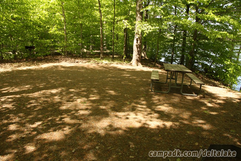 Campsite Photo of Site 92 at Delta Lake State Park, New York - Cross Site View