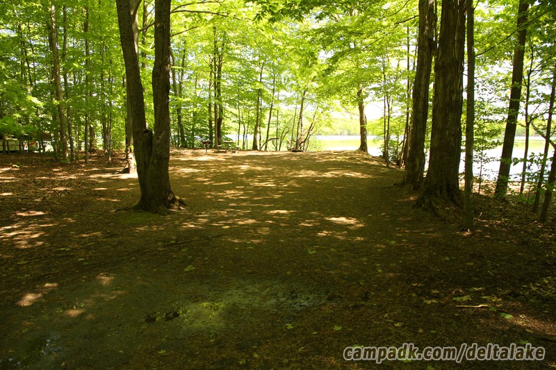 Campsite Photo of Site 10 at Delta Lake State Park, New York - Looking at Site from Road