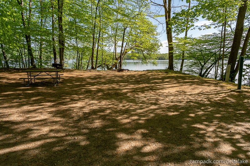Campsite Photo of Site 10 at Delta Lake State Park, New York - Looking at Site from Part Way In