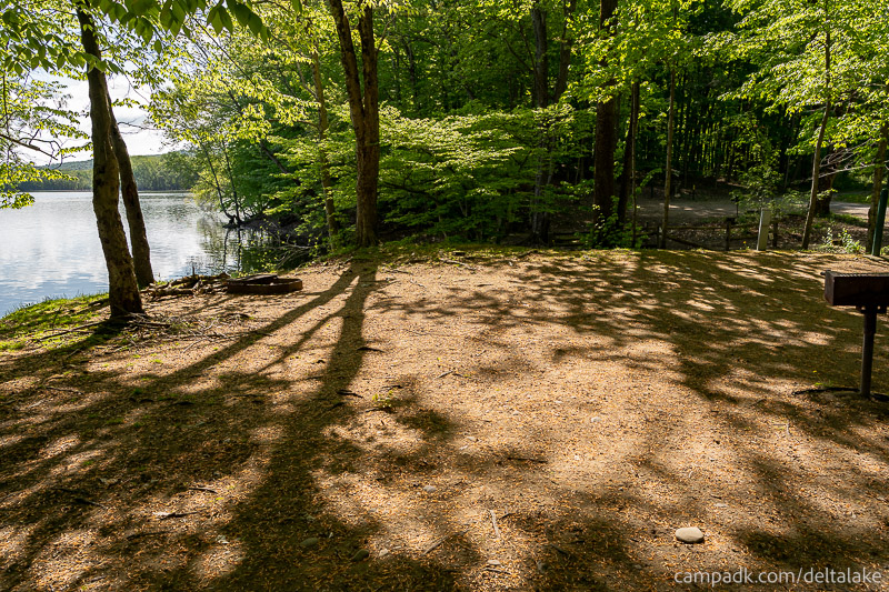 Campsite Photo of Site 10 at Delta Lake State Park, New York - Cross Site View