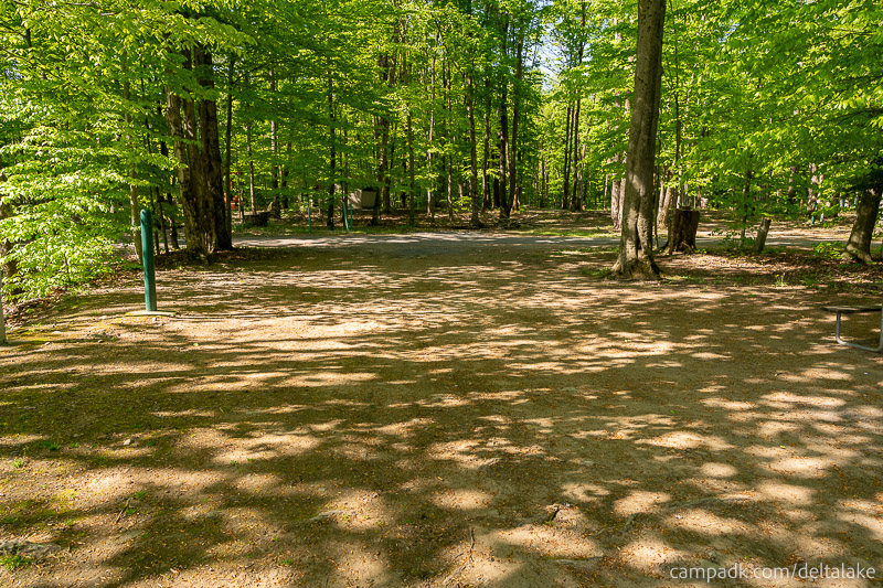 Campsite Photo of Site 10 at Delta Lake State Park, New York - Looking Back Towards Road