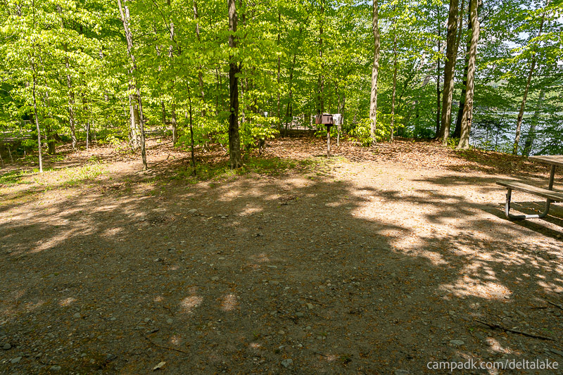 Campsite Photo of Site 92 at Delta Lake State Park, New York - Cross Site View