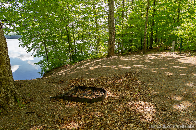 Campsite Photo of Site 92 at Delta Lake State Park, New York - Cross Site View