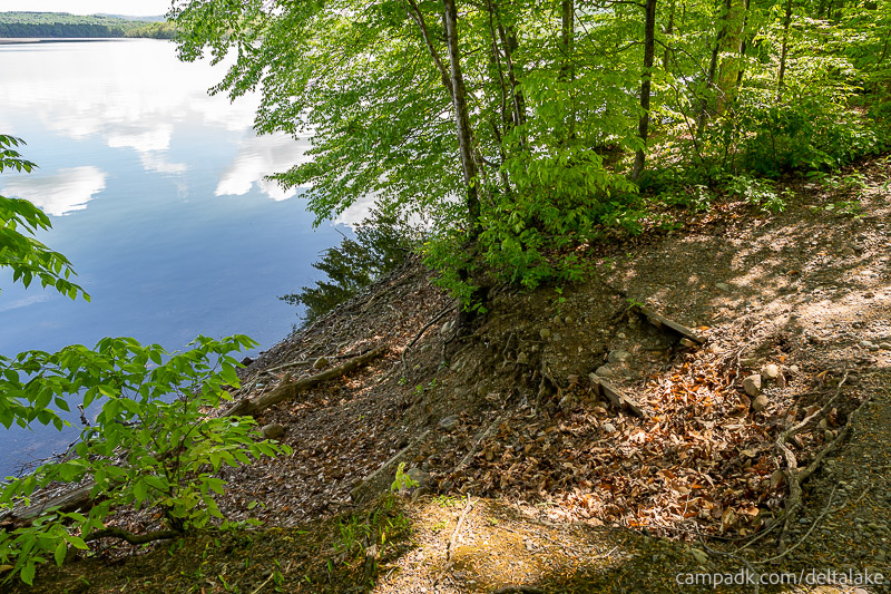 Campsite Photo of Site 92 at Delta Lake State Park, New York - Shoreline